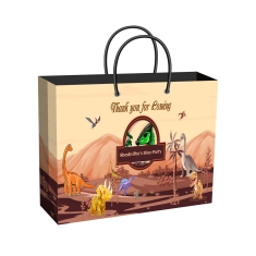 Dinosaur Theme Party Supplies | Wide Return Gift Bag | Personalized or Plain Birthday Favor Bag